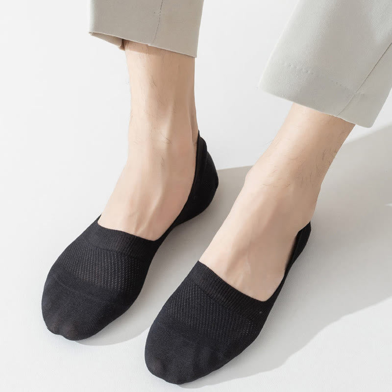 Plus Size Mesh Elasticity No Show Socks(5 Pairs)