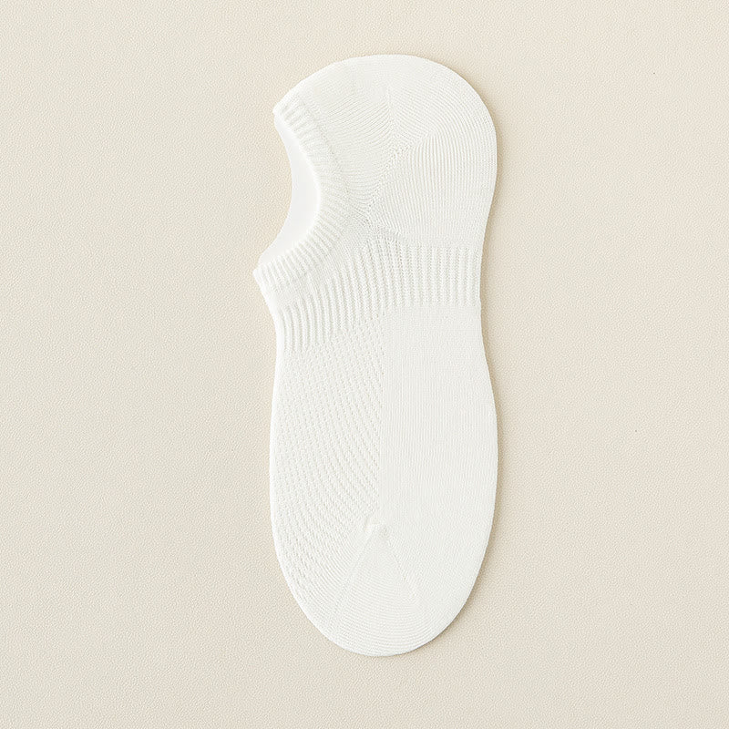 Plus Size Mesh Cotton No Show Socks(5 Pairs)