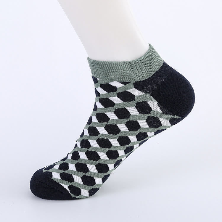 Plus Size Irregular Patterns Ankle Socks(5 Pairs)