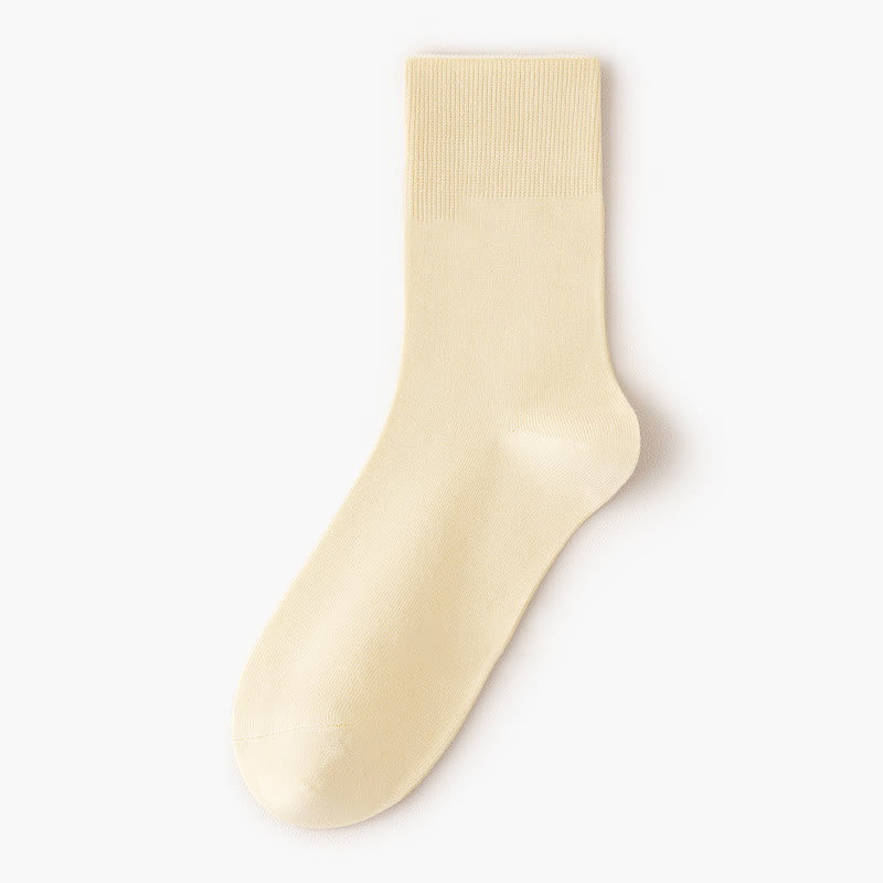 Solid Color High Elastic Quarter Socks(5 Pairs)