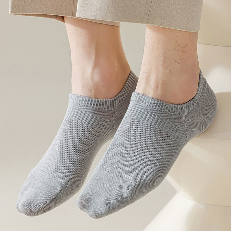 Plus Size Mesh Cotton No Show Socks(5 Pairs)