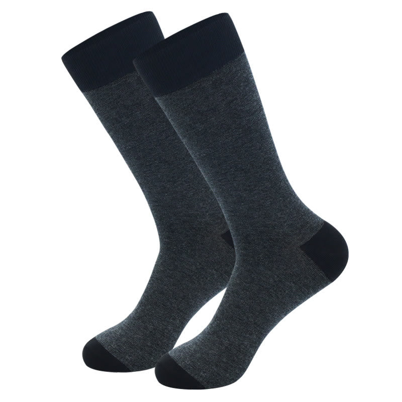 Plus Size Grey Striped Crew Socks(5 Pairs)