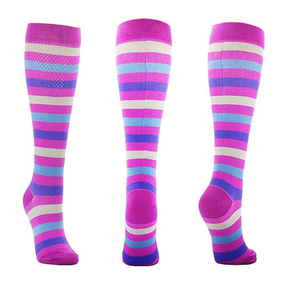 Striped Series Casual Compression Socks(6 Pairs)