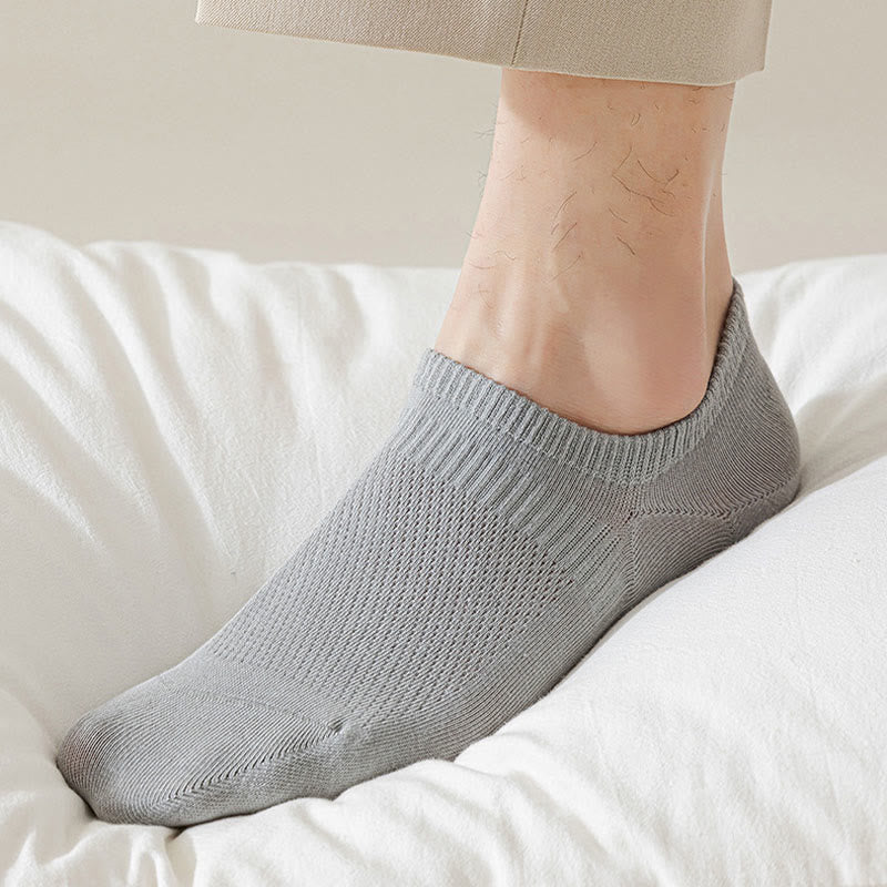 Plus Size Mesh Cotton No Show Socks(5 Pairs)