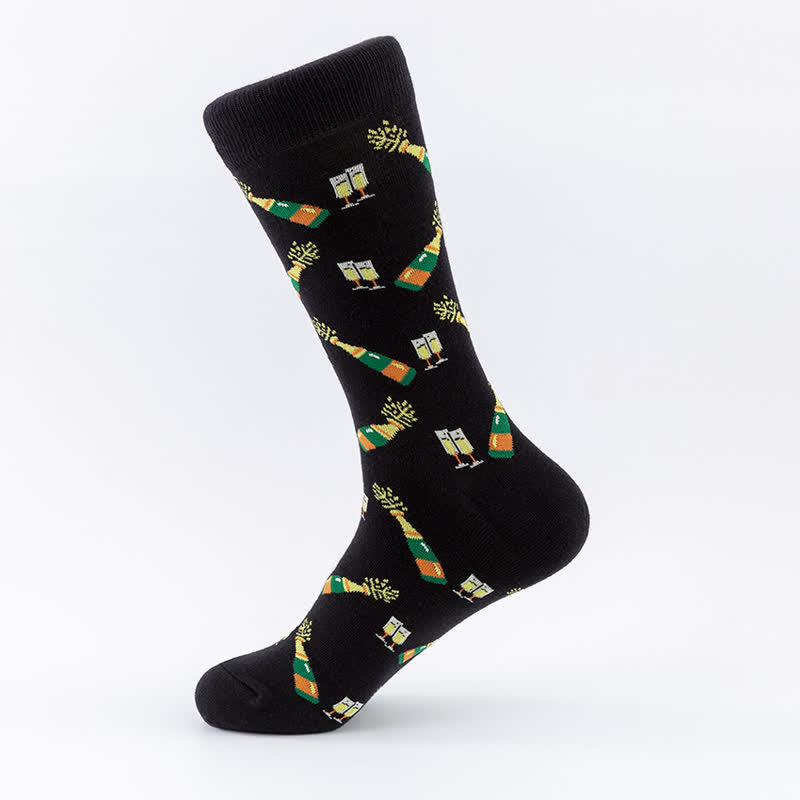 Plus Size Halloween Cotton Lounge Crew Socks(5 Pairs)