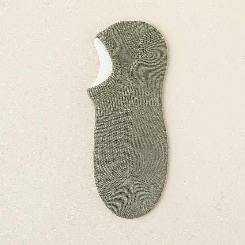 Plus Size Mesh Cotton No Show Socks(5 Pairs)