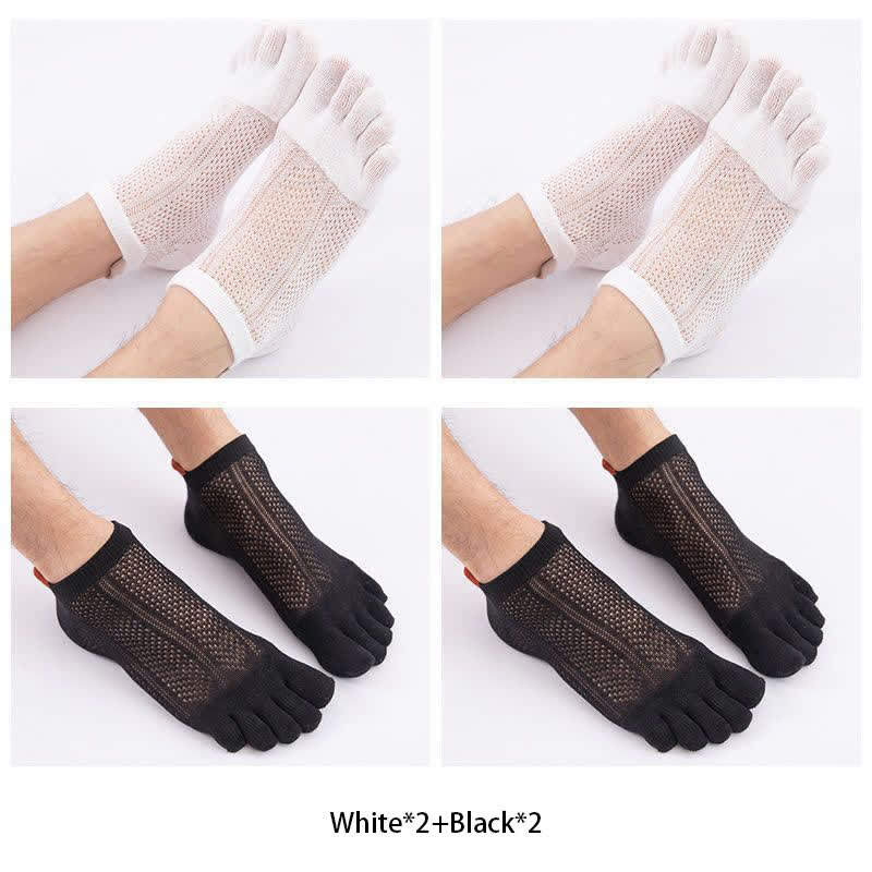 Plus Size Five Toes Cotton Alignment Socks(4 Pairs)