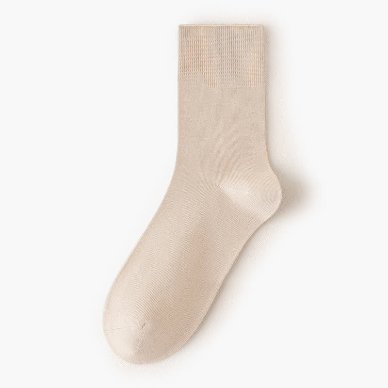 Solid Color High Elastic Quarter Socks(5 Pairs)