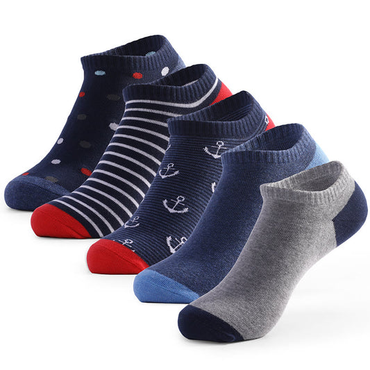 Plusock Plus Size Rudder Ankle Socks(5 Pairs)