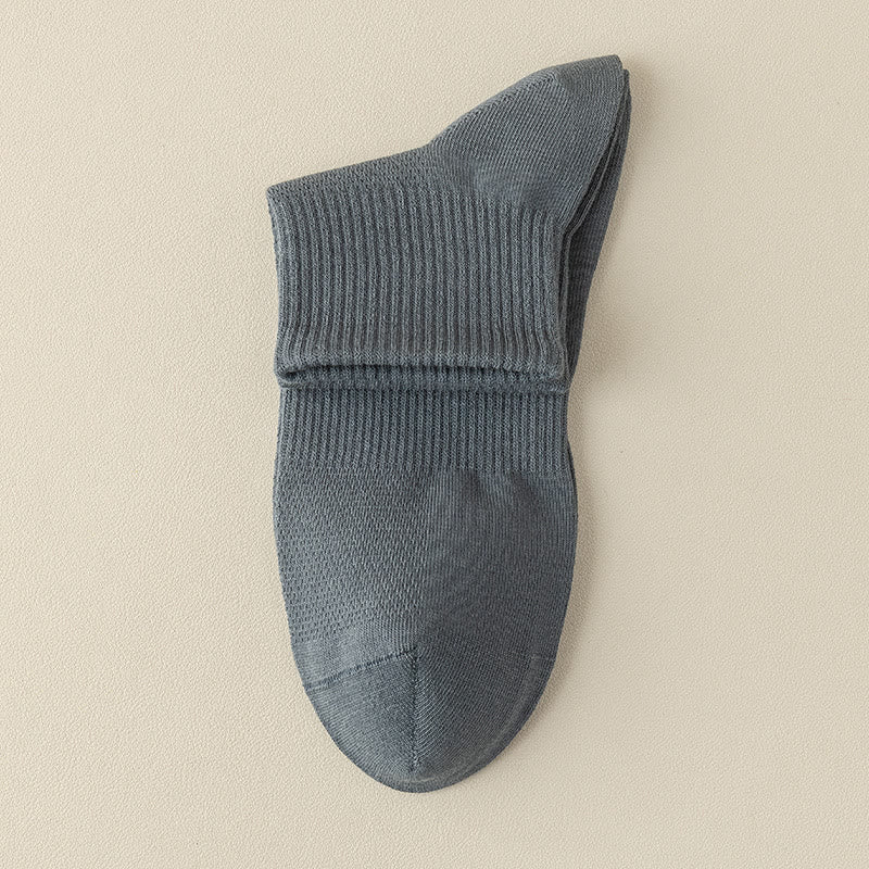 Plus Size Seamless Mesh Quarter Socks(5 Pairs)