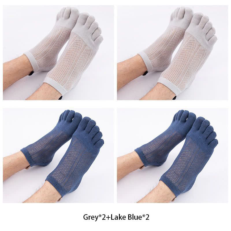 Plus Size Five Toes Cotton Alignment Socks(4 Pairs)