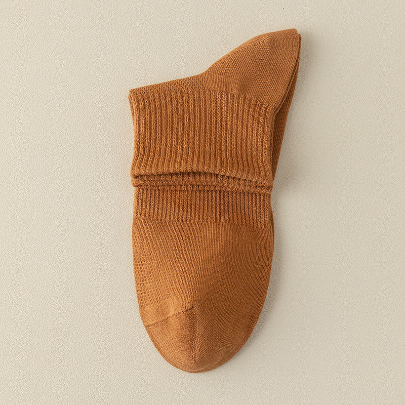 Plus Size Seamless Mesh Quarter Socks(5 Pairs)