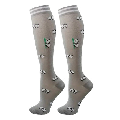 Colorful Animal Patterns Compression Socks(5 Pairs)