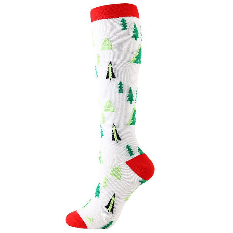 Christmas Knee High Compression Socks(6 Pairs)