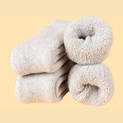 Plusock Plus Size Thick Insulated Heated Winter Crew Socks(5 Pairs) - Light Gray - EU37-45(US4-11) - image 13