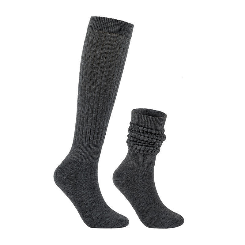 Plusock Multicolor Spiral Winter Slouch Socks(2 Pairs) - Dark Grey - EU36-42(US3-8.5) - image 7
