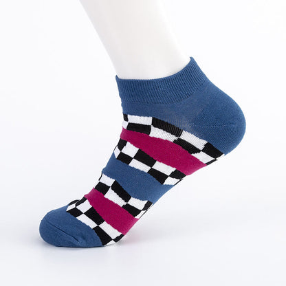 Plusock Plaid Patterns Ankle Socks(5 Pairs) - image 2