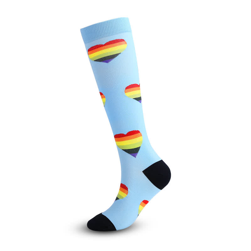 Plusock Rainbow Heart Compression Socks(3 Pairs) - image 4