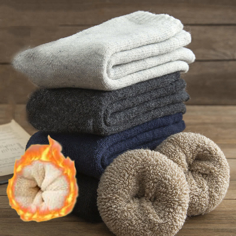 Plusock Plus Size Thick Insulated Heated Winter Crew Socks(5 Pairs) - image 7