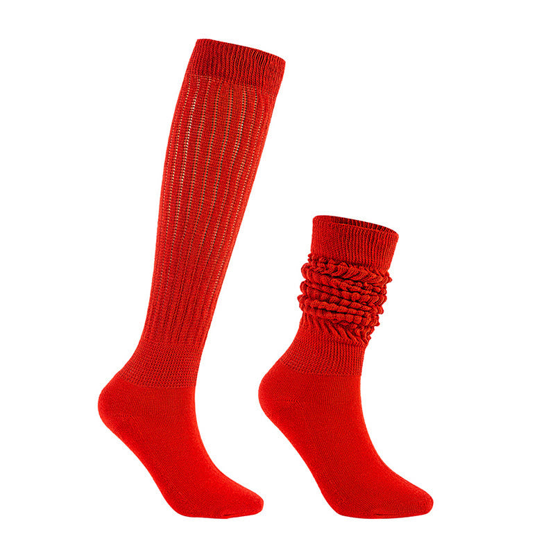 Plusock Multicolor Spiral Winter Slouch Socks(2 Pairs) - Red - EU36-42(US3-8.5) - image 1