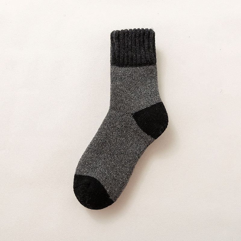 Plusock Cold Resistant Wool Quarter Socks(5 Pairs) - Dark Grey - EU37-46(US4-12) - image 3