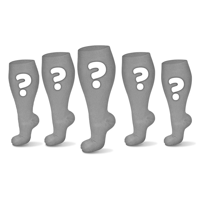 Plusock Plus Size Compression Socks Mystery Box(5 Pairs) - image 1