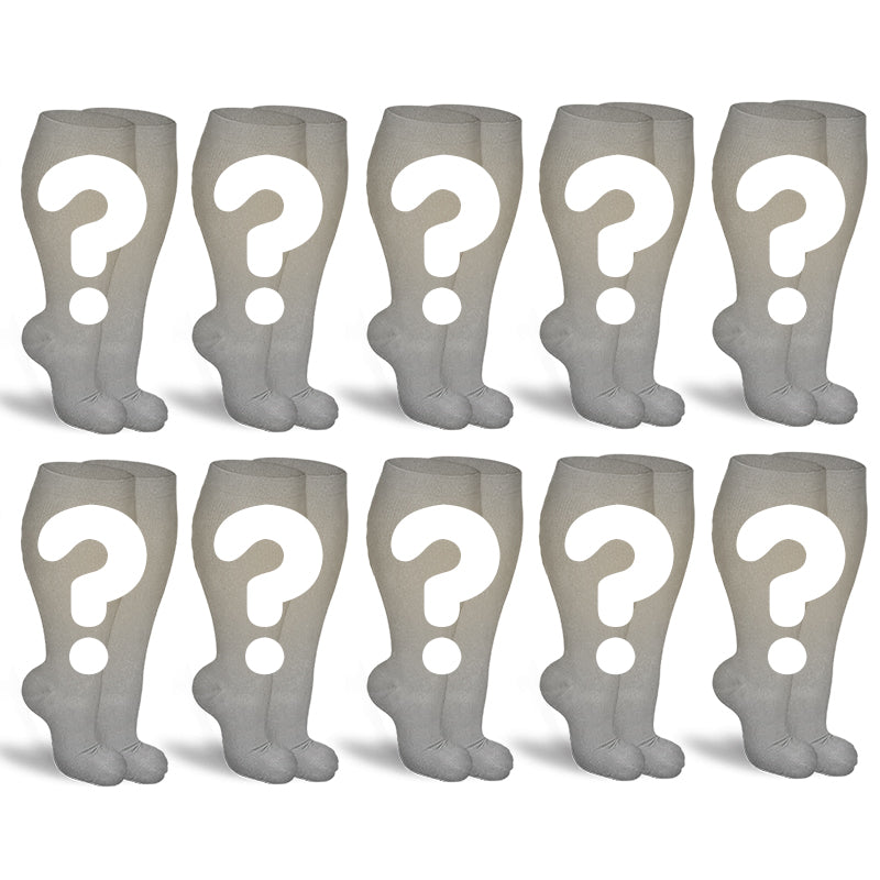 Plusock Plus Size Compression Socks Mystery Box(10 Pairs) - image 1