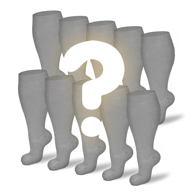 Plusock Plus Size Compression Socks Mystery Box(10 Pairs) - image 0