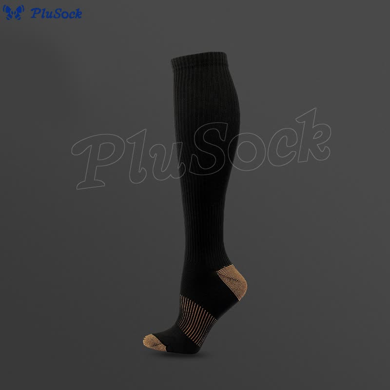 Plusock Casual Classic Compression Socks(3 Pairs) - Black - S/M - image 5