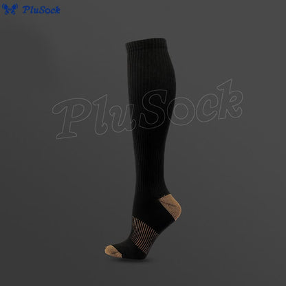 Plusock Casual Classic Compression Socks(3 Pairs) - Black - S/M - image 5