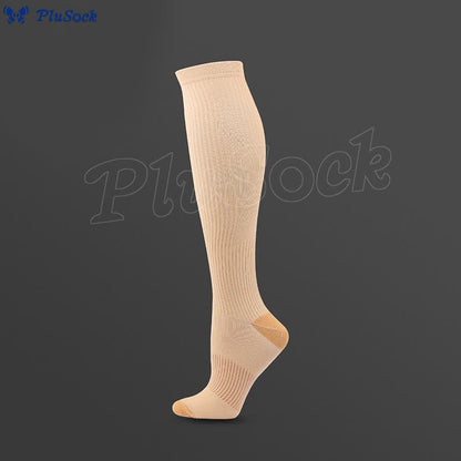 Plusock Casual Classic Compression Socks(3 Pairs) - Nude - S/M - image 3