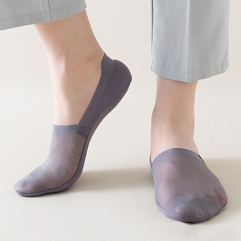 Plusock Ice Silk No Show Socks(5 Pairs) - image 3
