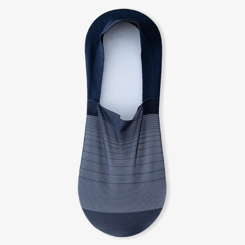 Plusock Ice Silk No Show Socks(5 Pairs) - Navy Blue - EU38-43(US5-9) - image 11