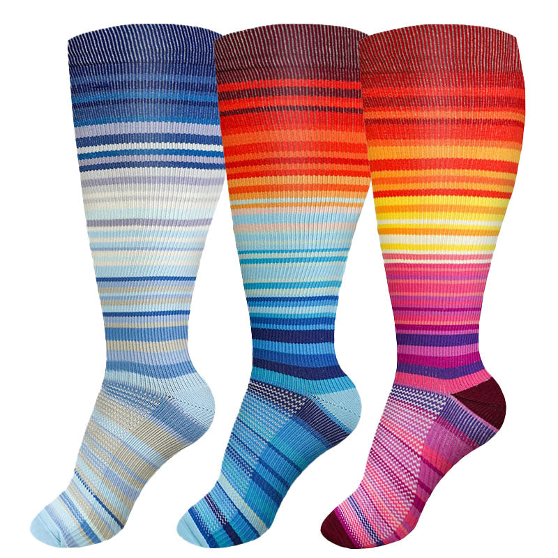 Plusock Plus Size Fashion Design Compression Socks(3 Pairs) - image 11
