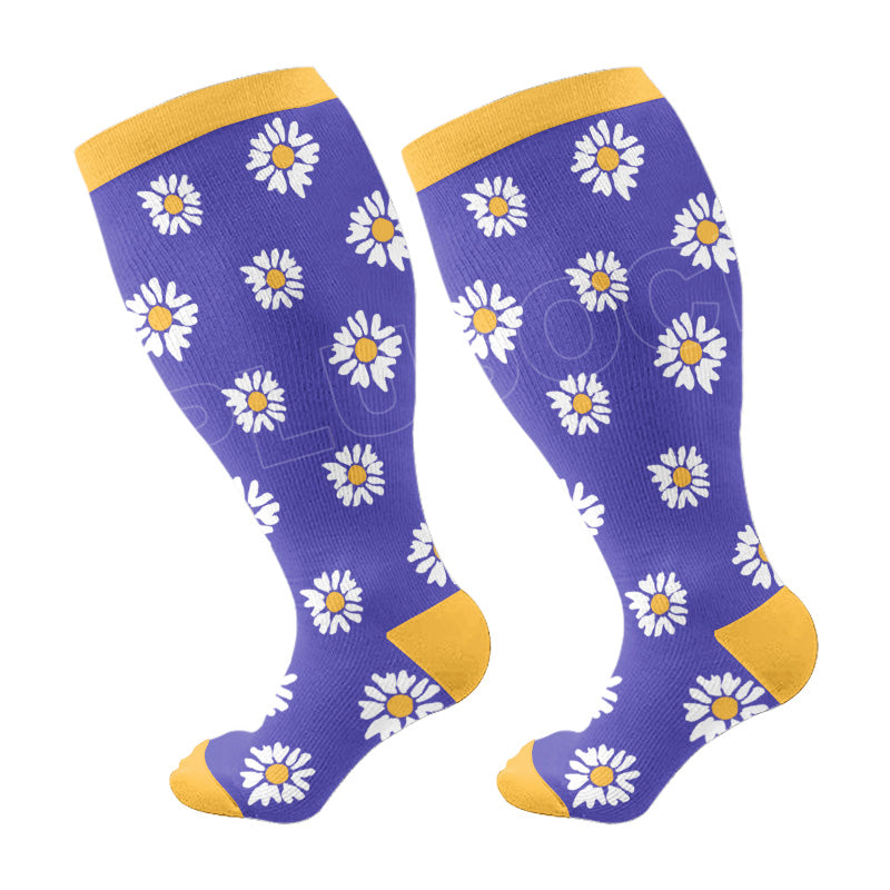 Plusock Plus Size Daisy Compression Socks - image 14