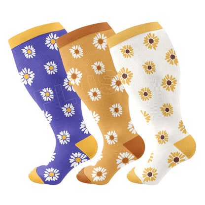 Plusock Plus Size Daisy Compression Socks - image 13