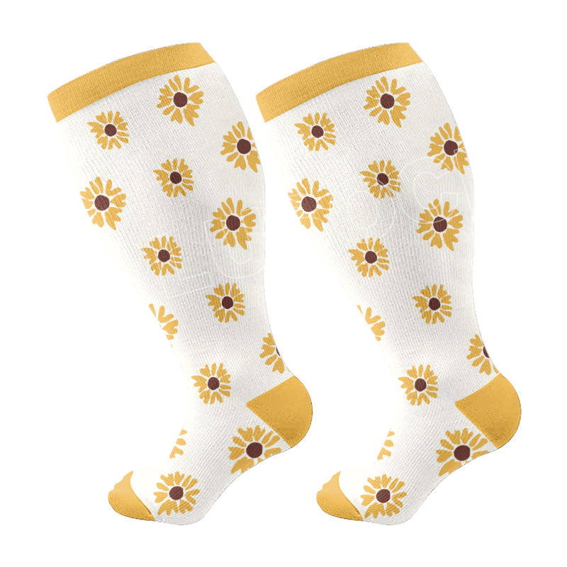 Plusock Plus Size Daisy Compression Socks - image 15