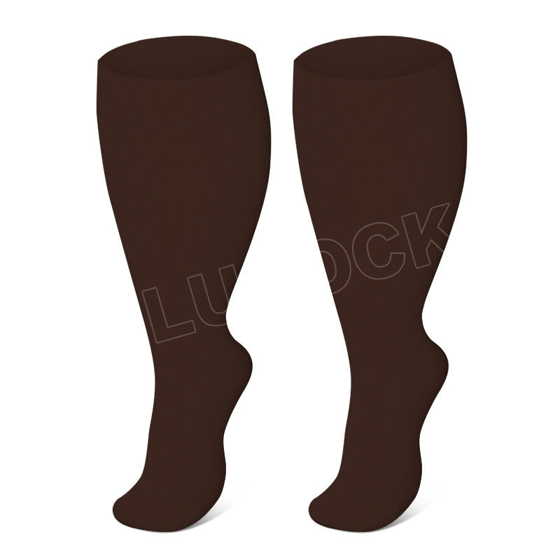 Plusock Plus Size Brown Series Compression Socks - image 6