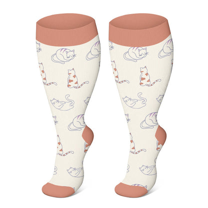 Plusock Plus Size Cute Corgi Compression Socks - image 1