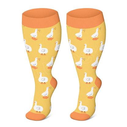 Plusock Plus Size Farm Animals Compression Socks - image 3