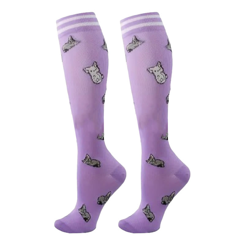 Plusock Colorful Animal Patterns Compression Socks(5 Pairs) - image 9
