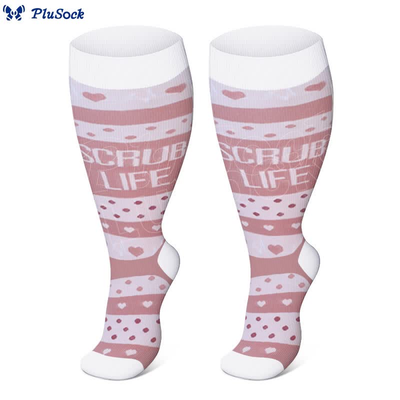 Plusock Plus Size Pink Medical Elements Compression Socks(3 Pairs) - image 3
