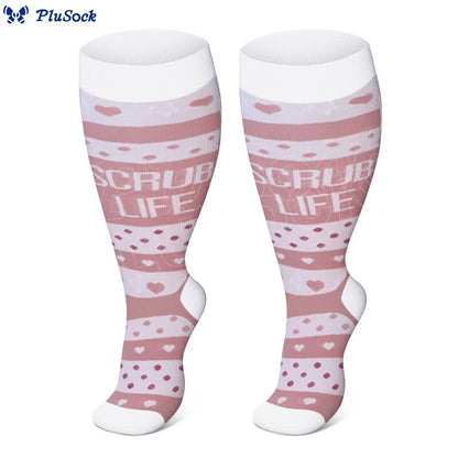 Plusock Plus Size Pink Medical Elements Compression Socks(3 Pairs) - image 3