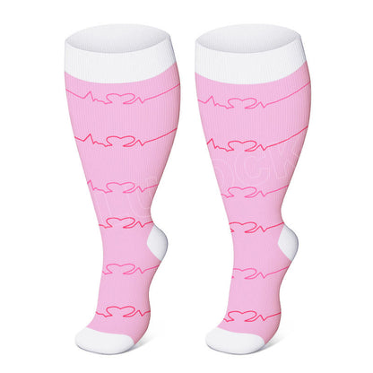 Plusock Plus Size Pink Medical Elements Compression Socks(3 Pairs) - image 2