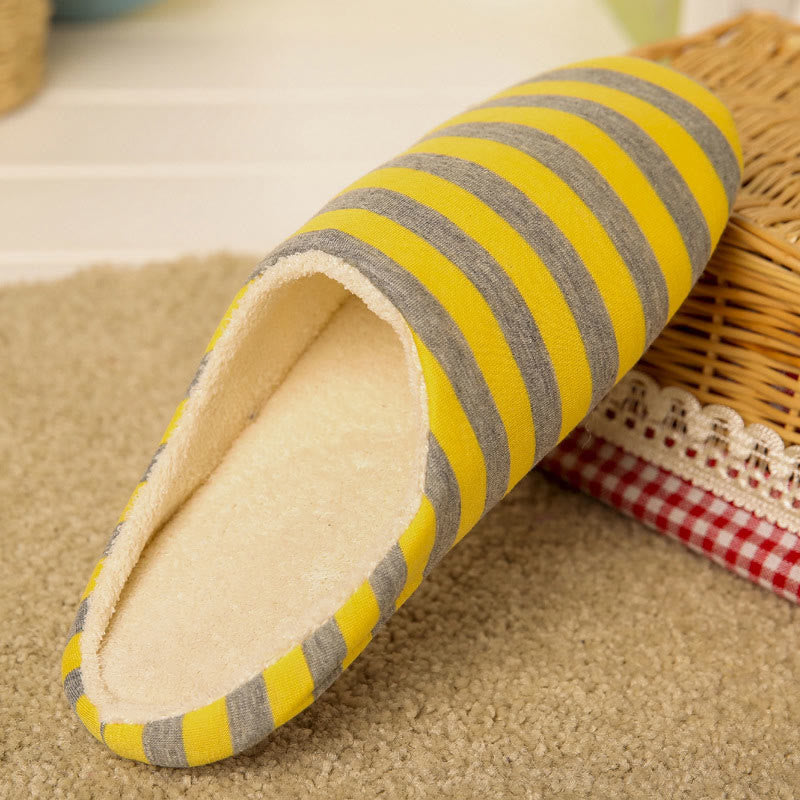 Plusock Plus Size Colorblock Stripes Slippers - image 3