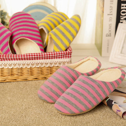 Plusock Plus Size Colorblock Stripes Slippers - image 1