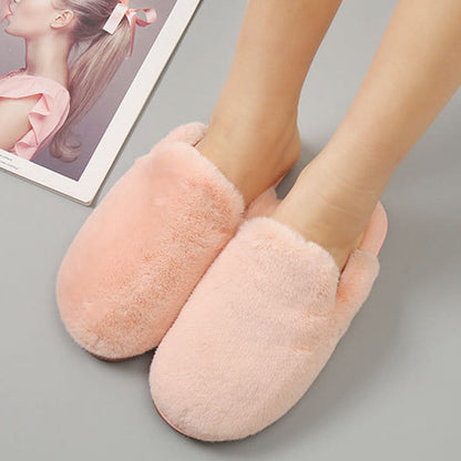 Plus Size Fuzzy House Slippers