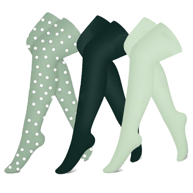 Plusock Green Series Thigh High Compression Socks(3 Pairs) - Multicolor - S/M - image 0