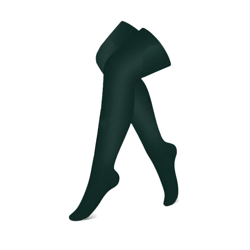 Plusock Green Series Thigh High Compression Socks(3 Pairs) - Dark Green - S/M - image 5