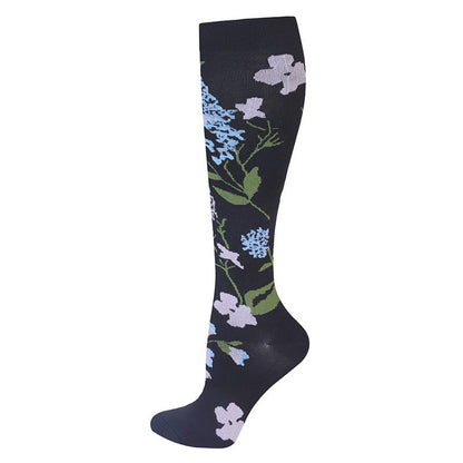 Plusock Flower Pattern Compression Socks(3 Pairs) - image 8